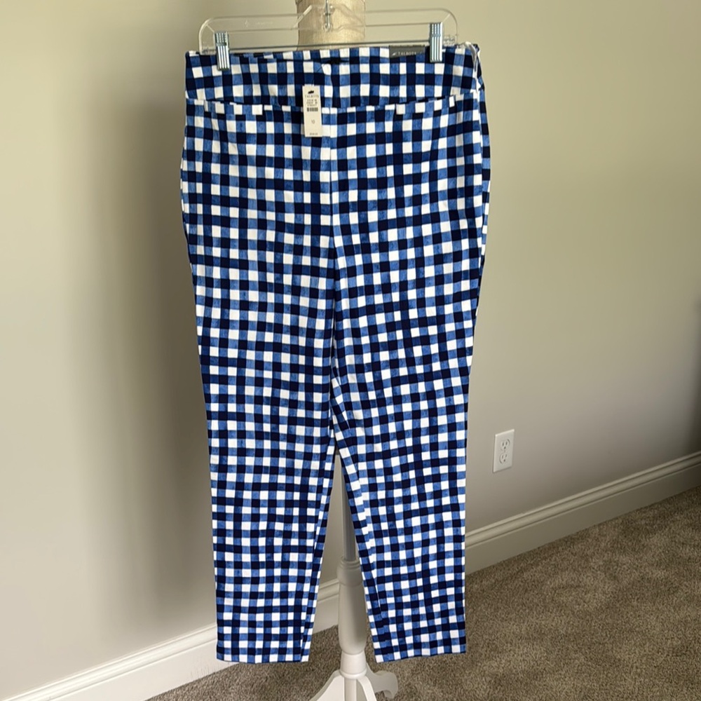 Talbots Chatham Ankle Pant in Blue Gingham